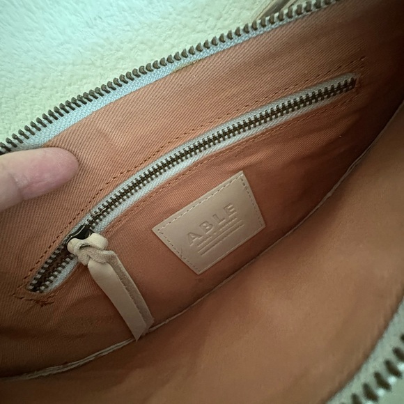 Able Hana Wristlet in Cream Leather - Picture 3 of 5